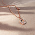 Solid 925 Sterling Silver Initial Crystal Personalised Alphabet Letter Necklace Rose Gold Filled
